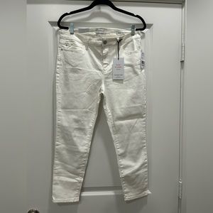 Skinnygirl JEANS THE SKINNY CROP Mid-Rise Skinny 32/14 White NWT